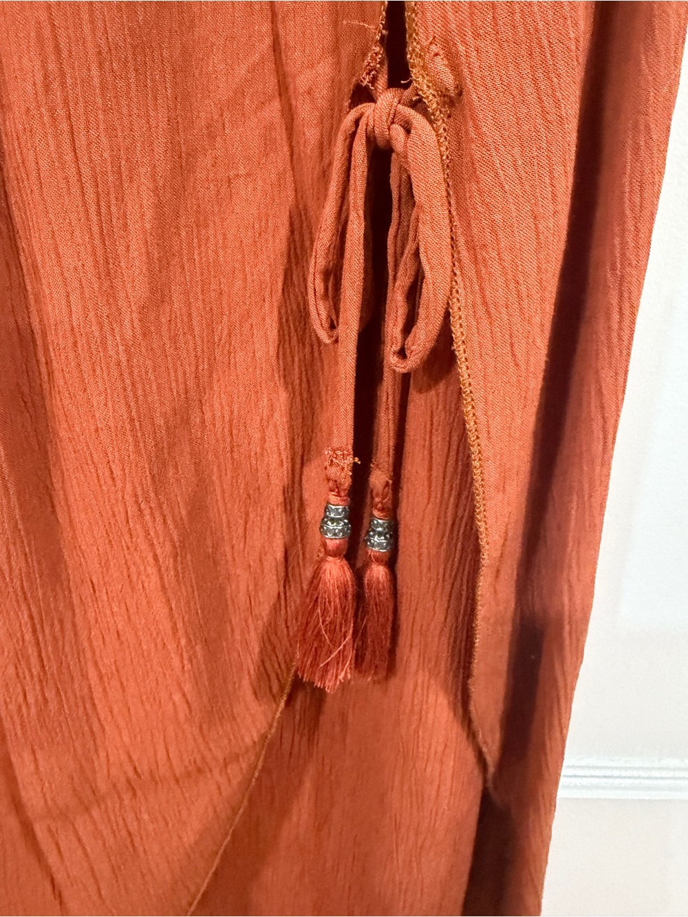 BECCA Strapless Maxi Coverup in Rust Orange - Picture 3 of 7